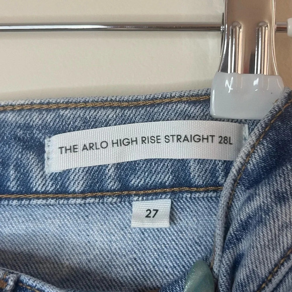 ARITZIA DENIM FORUM Arlo High Rise Straight Leg Distressed Jeans - Picture 12 of 15